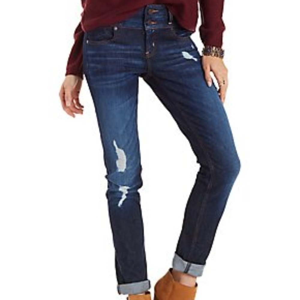 Refuge Skinny Boyfriend Destroyed Jeans